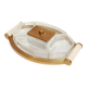 Plateau oval miroir vintage