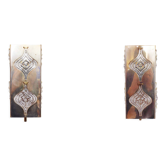 Paire d'appliques Palwa en laiton et cristal