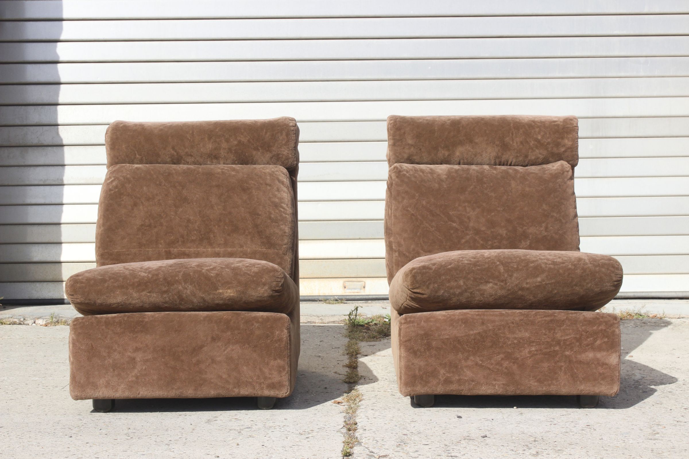 Walter Knoll Collection pair of modular armchairs in two-seater sofa 1970s