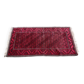 Tapis vintage Baluch fait main motif géométrique 1950s