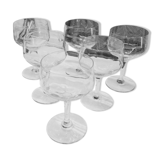 Set of 6 star water glasses