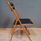 4 folding chairs metal and skai