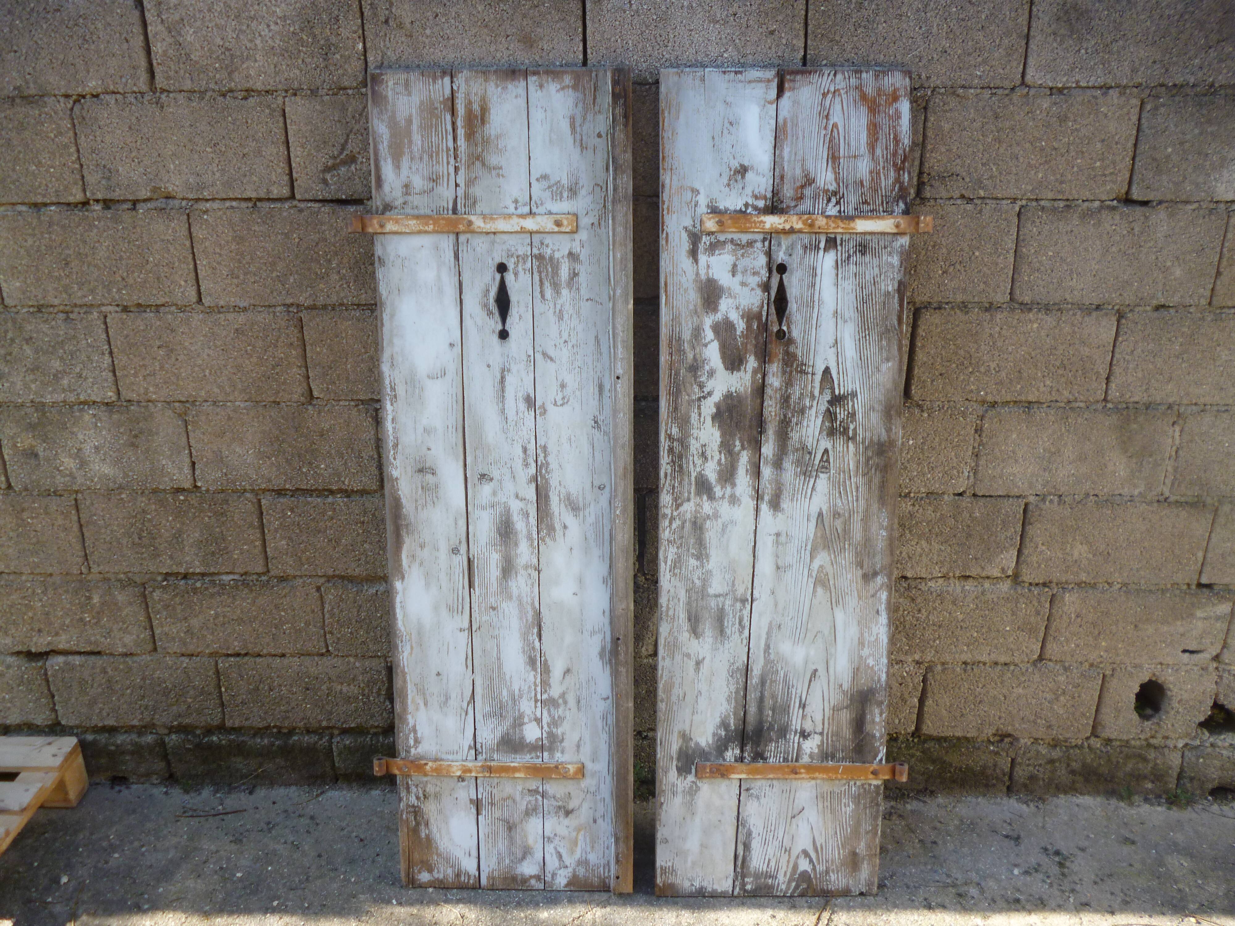 Pair of old shutters