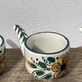 Vintage Breton floral coffee cups