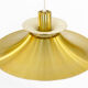 Golden colored aluminum pendant light from Frandsen Lighting. Denmark 1970s