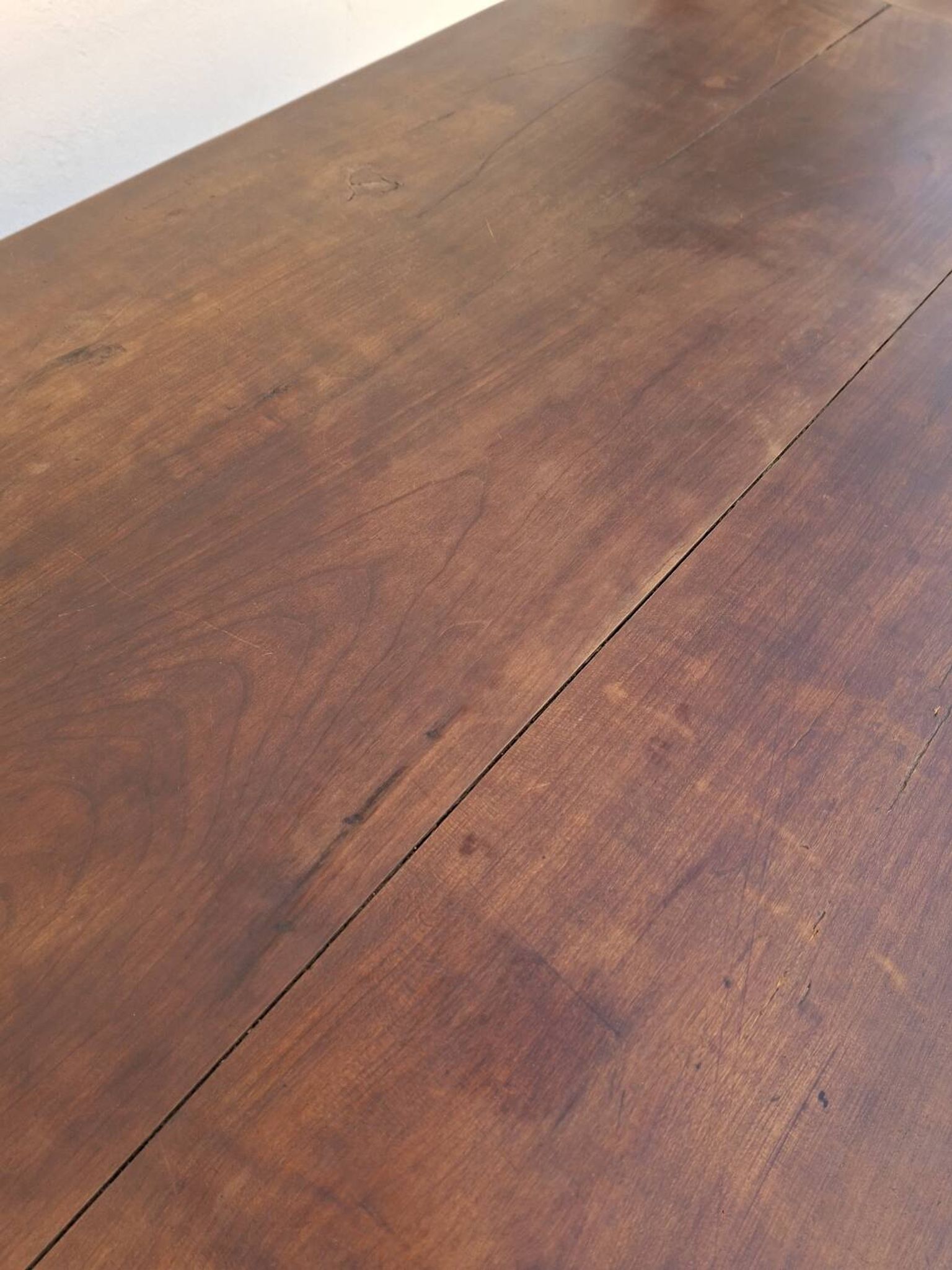 Rustic monastery farmhouse table, antique, 19th century, made of walnut.