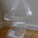 Chaise Lucite transparente en plexiglas par michel dumas 1970