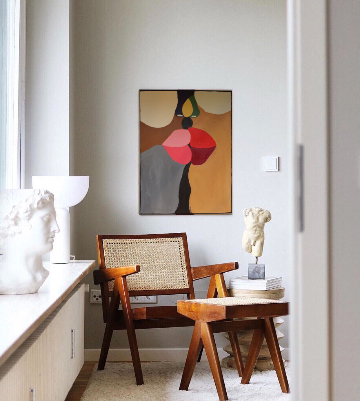 Colorful acrylic canvas 73x60 cm "The last of the kisses"