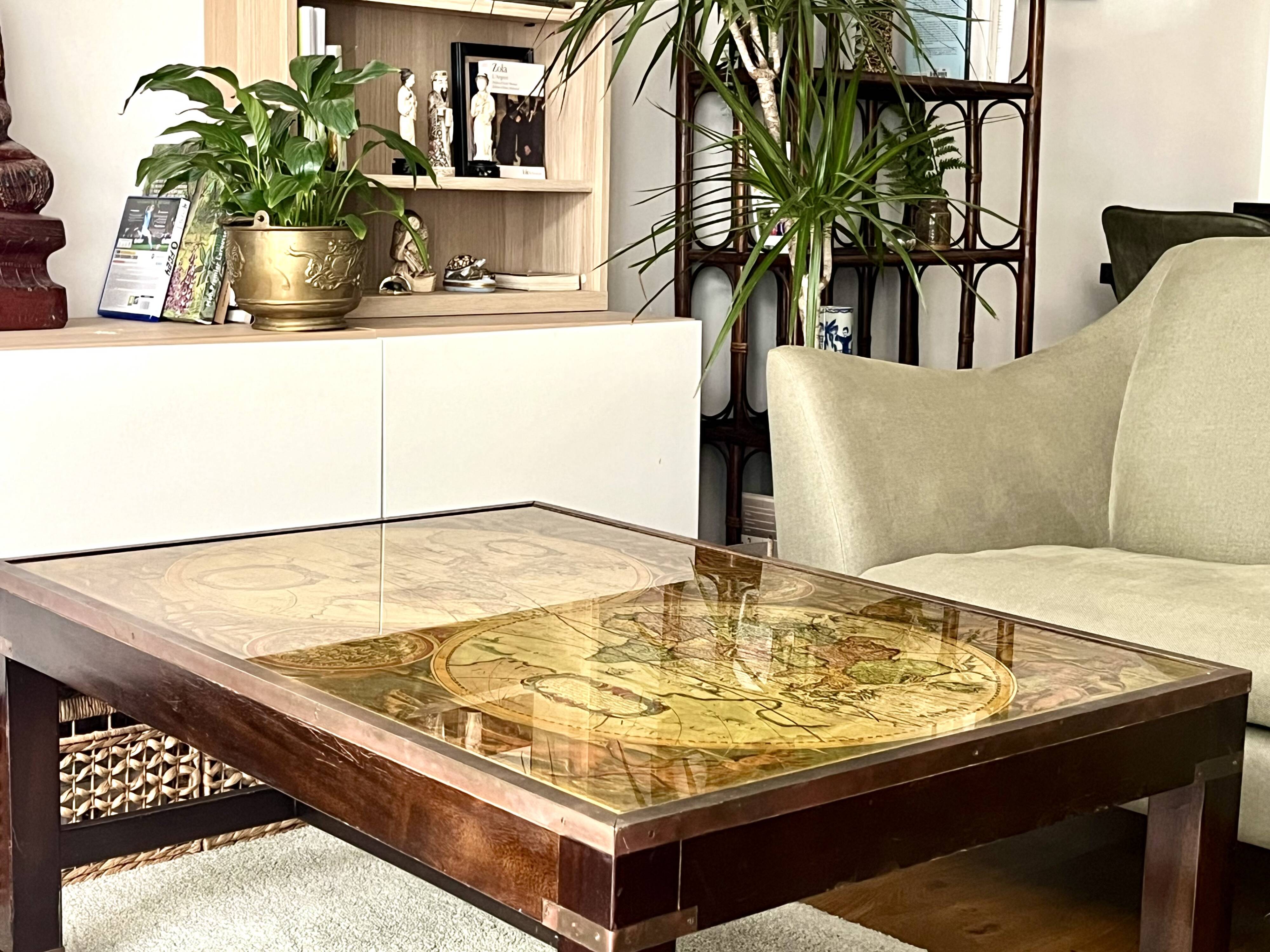 World Map Table - Vintage Map