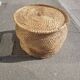 Vintage rattan grain basket