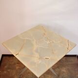 Modernist stone table from the 1970s – aluminum, vintage