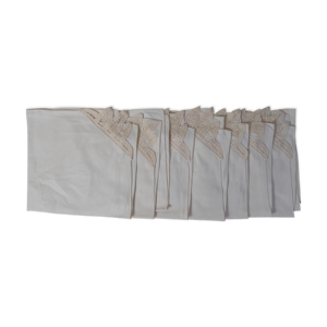 7 anciennes serviettes - tables