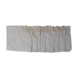 7 anciennes serviettes de tables brodées