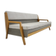 1970s oak 3-seater sofa/bed, czechoslovakia
