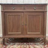 Buffet bas de style Louis XVI en acajou et marbre