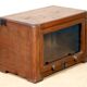 Art Deco showcase in Burmese teak