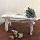 Wooden bench in the country spirit