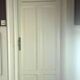 Patinated mahogany passage doors double-sided doors with frame and mouldings