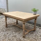 Table de ferme poncée rallonge jusqu'à 2,54m