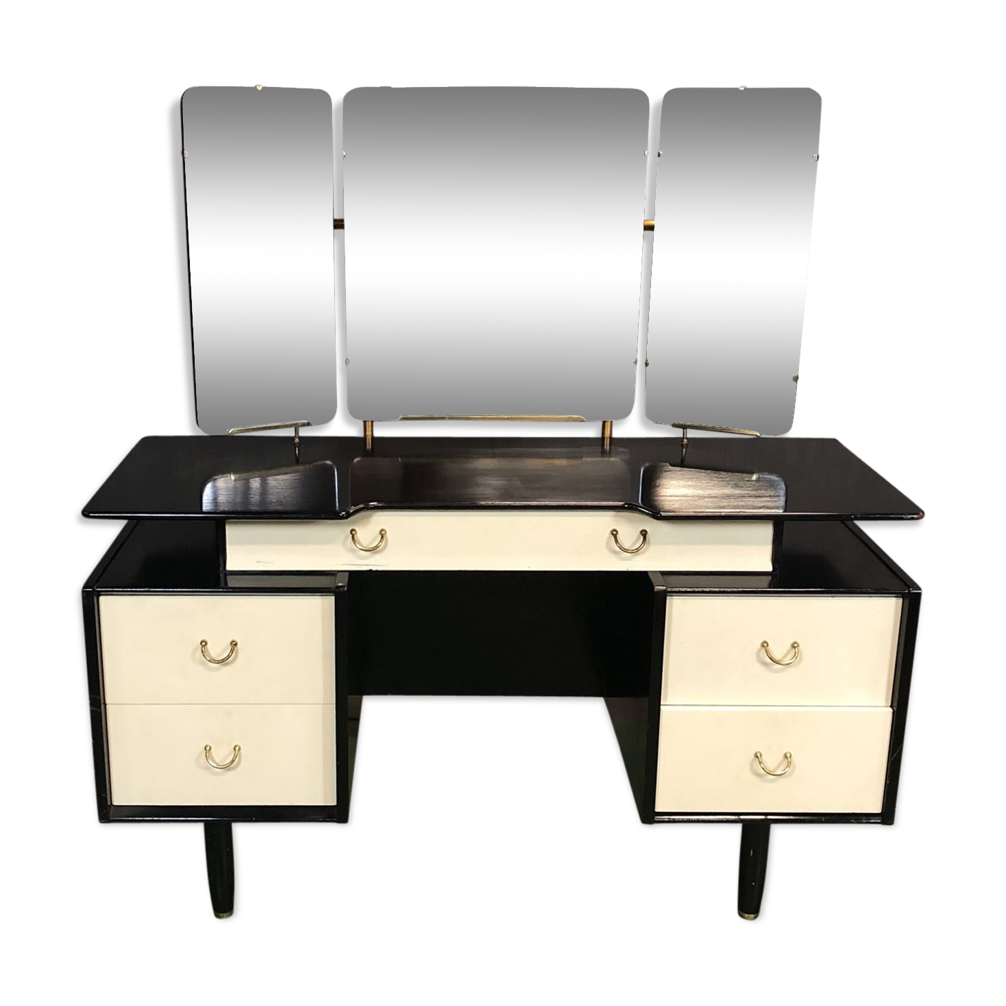 Hairdresser G Plan 70s - black and white patina