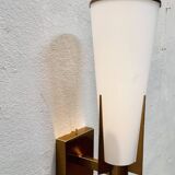 Applique en laiton et opaline, 1950