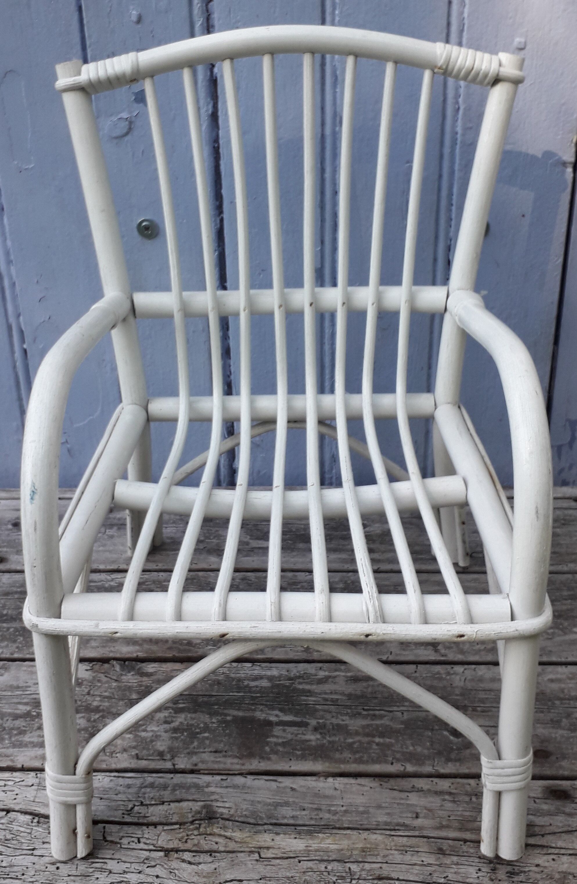 White child rattan chair