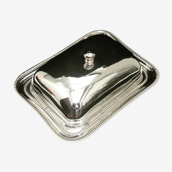 English silver butter dish
