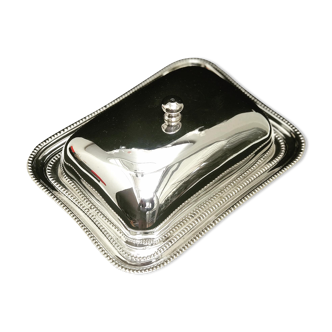 English silver butter dish