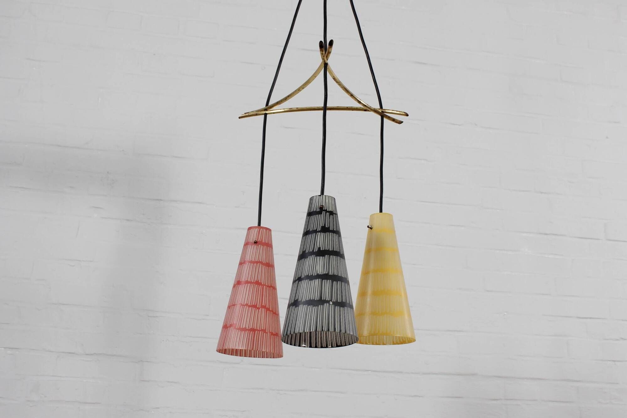 Coloured vintage ceiling lamp pendant lamp 60s 70s MCM