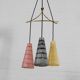 Coloured vintage ceiling lamp pendant lamp 60s 70s MCM