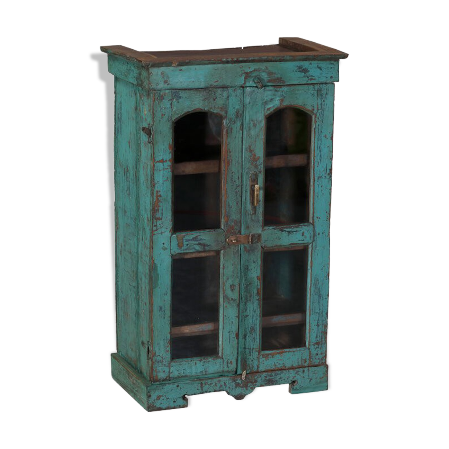 Indian green antique showcase