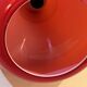 Red Opaline Glass Pendant Light 1970 Space Age Ceiling Lamp Free Form Orange