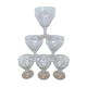 Set of 6 engraved wine glasses
