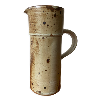 Stoneware ceramic pitcher