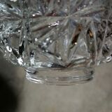 Set of 3 glass-carved glass globes for suspension