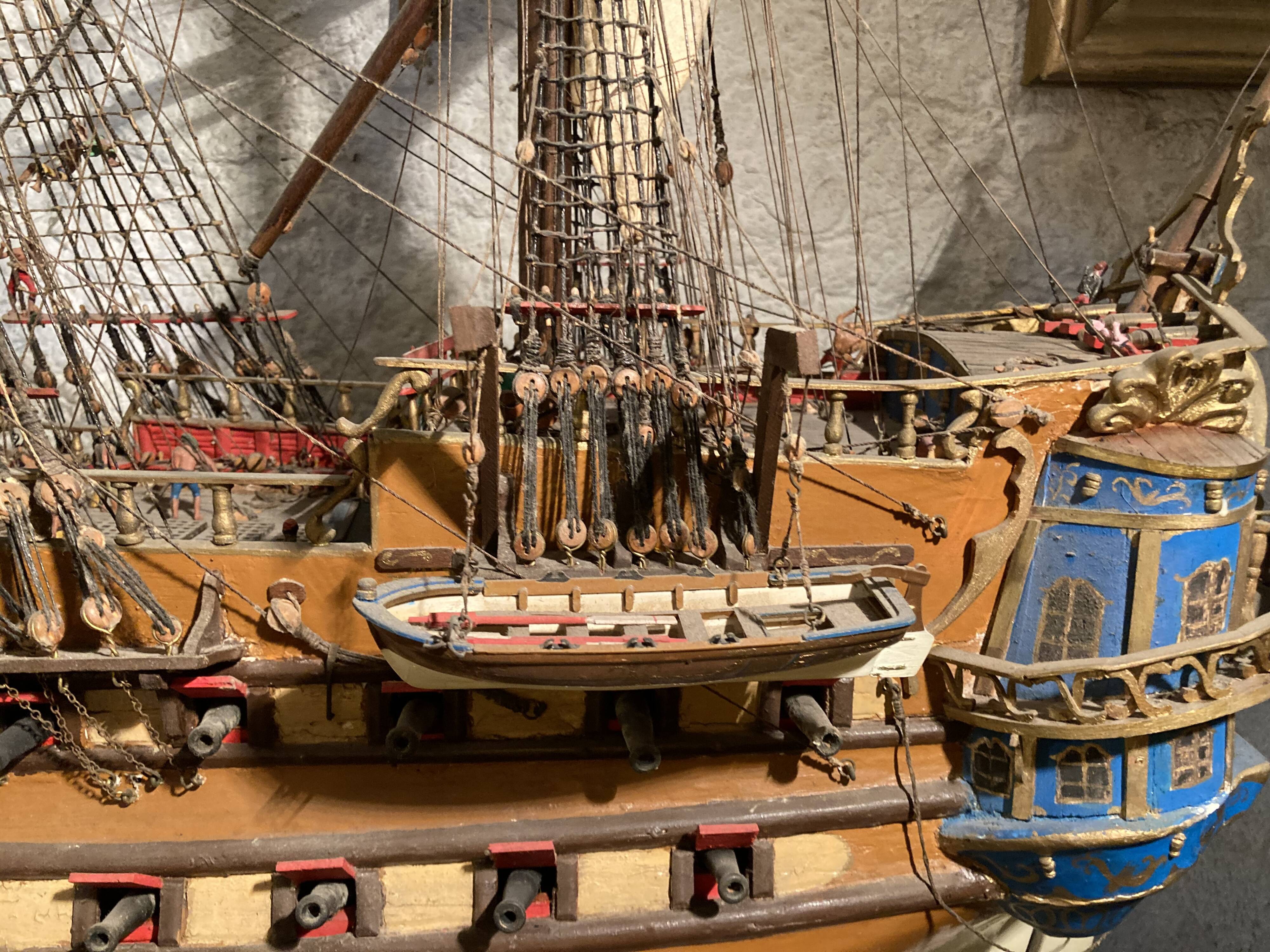 Model of a Royal Navy ship