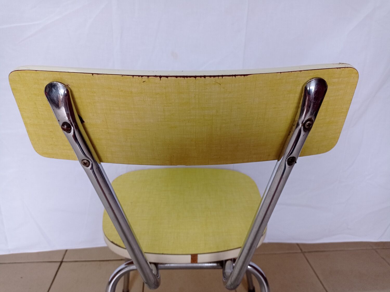 Yellow formica chair
