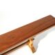 French Extra long solid elm wooden monastery bench, ca. 1850