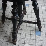 Napoleon III piano stool wood blackened