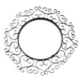 Chaty vallauris black mirror, wrought iron, 1950s