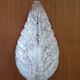Murano, leaf sconces in worked transparent glass, 1940s