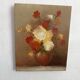 Bouquet painting signed Robert Cox 20X25 cm