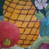 Peinture huile sur masonite Tusnelda Sanders