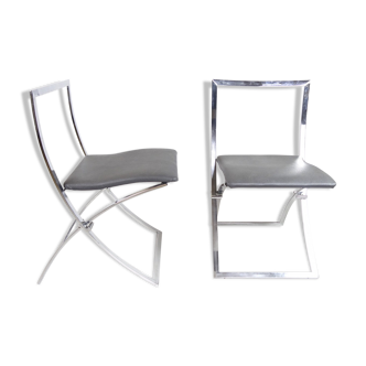 Pair of Italian Chairs, model Luisa - Marcello Cuneo - circa 1970