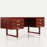 Teak desk design by Kai Kristiansen scandinavian design of the 1970s