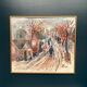 Original Swedish Oil On Panel – “Bygatan” By Kai Nielsen – Signed