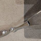 Silver-plated asparagus tongs with guilloche decoration and goldsmith Christofle