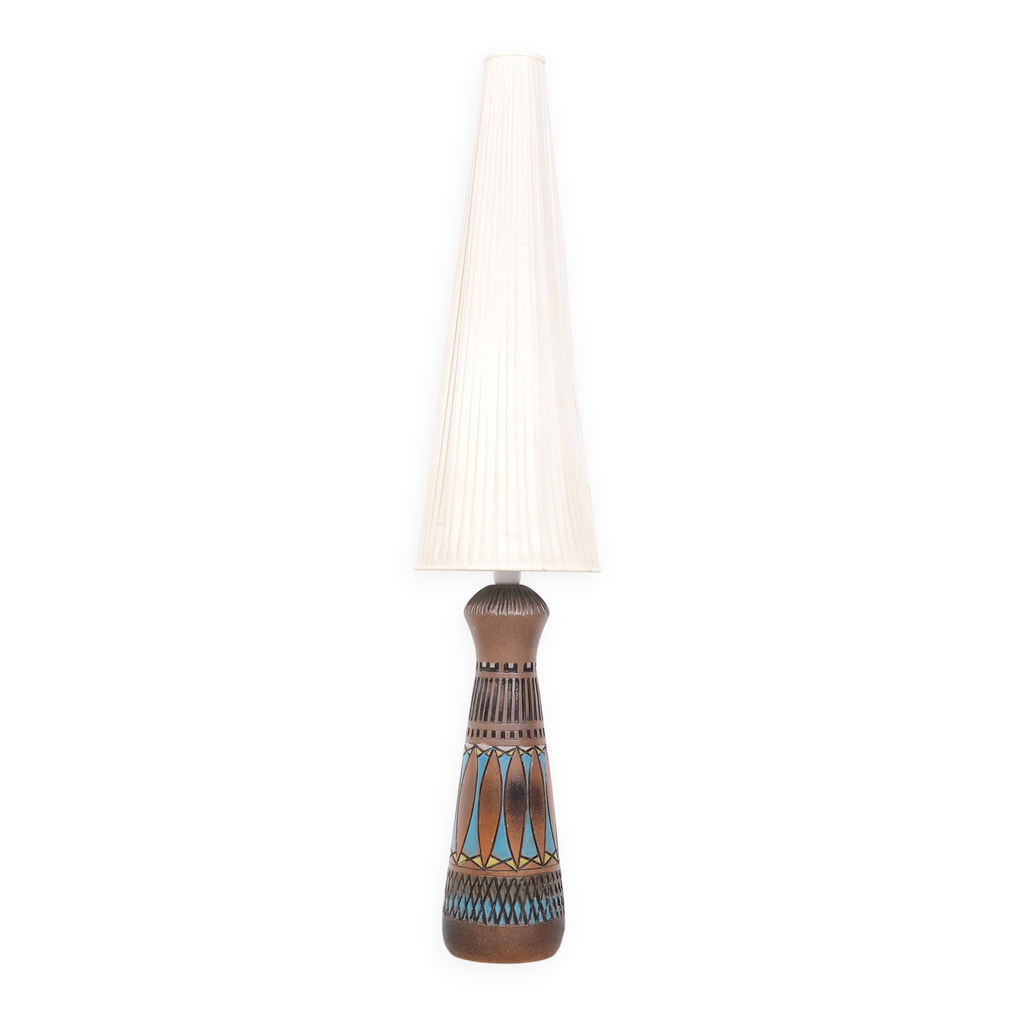 Big ceramic floor lamp by M. Zawadzki for Tilgmans Sweden