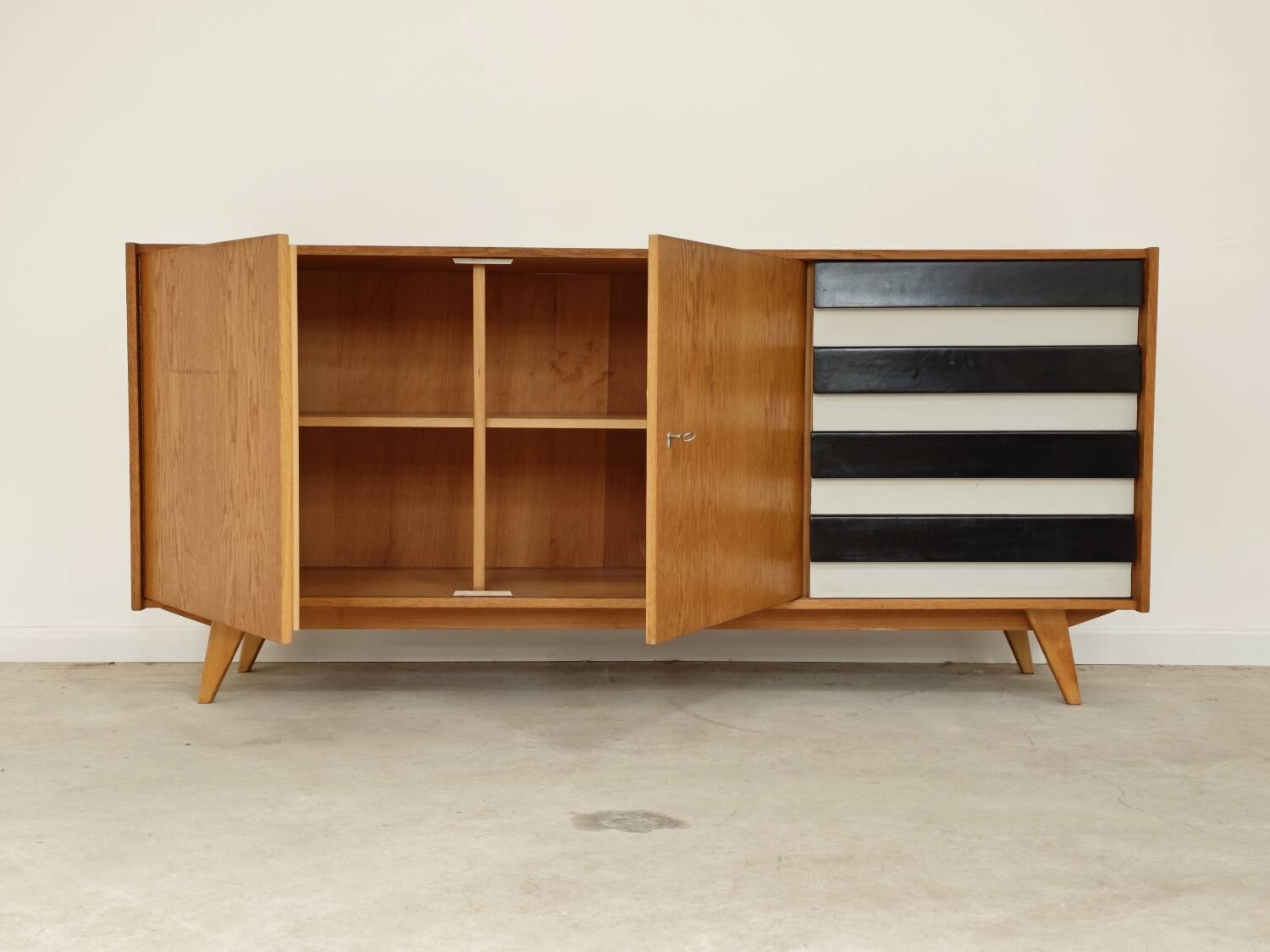 Black and white U 460 sideboard by Jiri Jiroutek for Interier Praha 1960