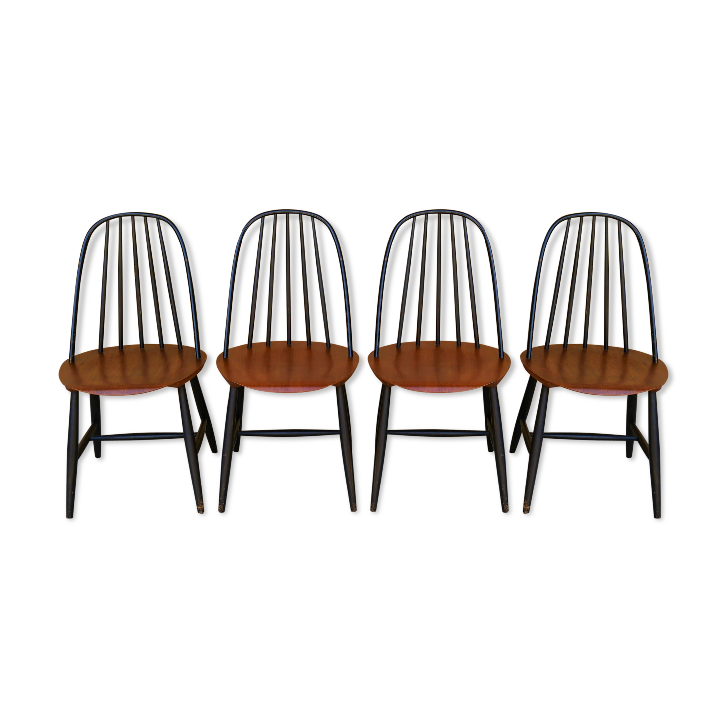 Set of 4 chairs Scandinavian by Sven Erik Fryklund for Hagafors Stolfabrik